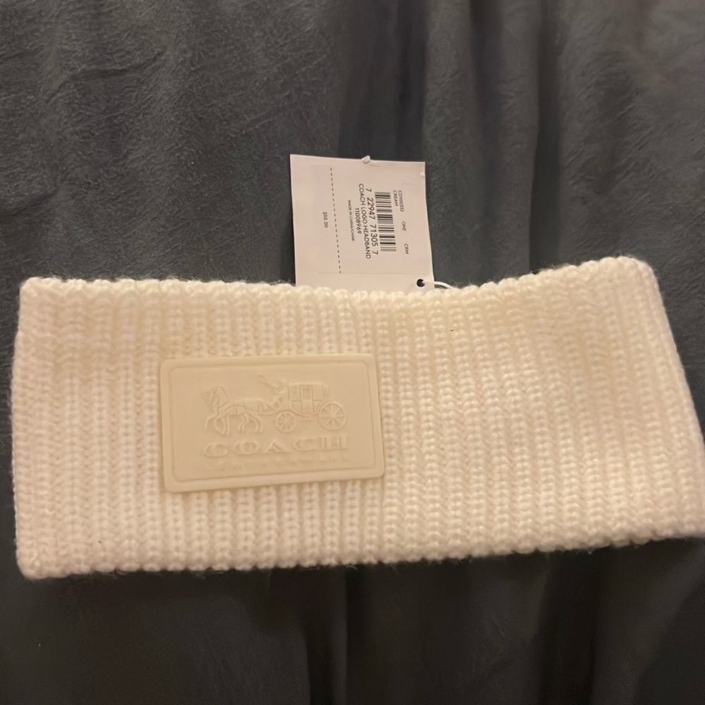 White coach headband tags on never worn